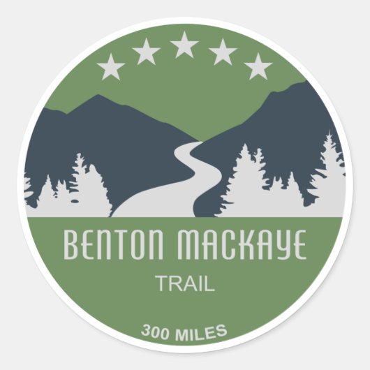 Benton MacKaye Trail Runder Aufkleber (Vorderseite)