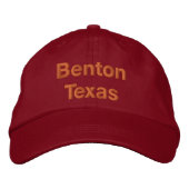 Benton texas bestickte baseballkappe (Vorderseite)