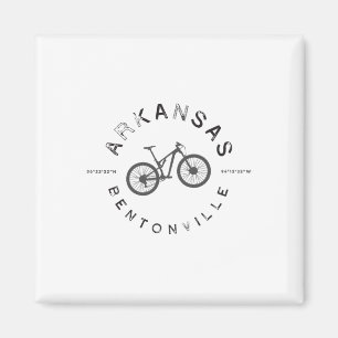 Bentonville Arkansas Mountainbike-T-Shirt Magnet