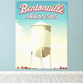 Bentonville, Arkansas Reiseplakat. Leinwanddruck (Insitu (Holzboden))