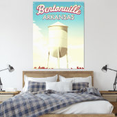 Bentonville, Arkansas Reiseplakat. Leinwanddruck (Insitu (Schlafzimmer))