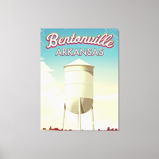 Bentonville, Arkansas Reiseplakat. Leinwanddruck (Vorderseite)