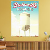 Bentonville, Arkansas Reiseplakat. Leinwanddruck (Insitu (Wohnzimmer))