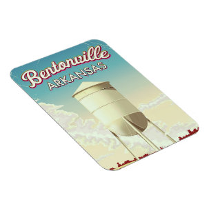 Bentonville, Arkansas Reiseplakat. Magnet