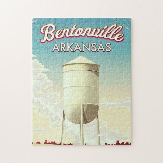 Bentonville, Arkansas Reiseplakat. Puzzle (Vertikal)