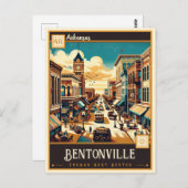 Bentonville, Arkansas | VINTAG Postkarte (Vorne/Hinten)