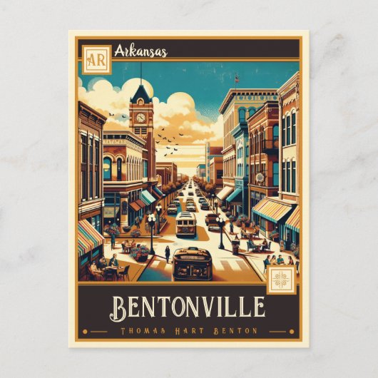Bentonville, Arkansas | VINTAG Postkarte (Vorderseite)