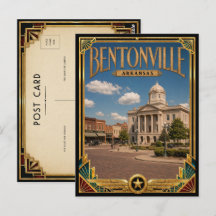 Bentonville Arkansas Vintage Art Deco Goldenes Zei