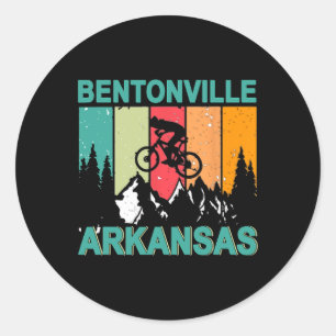 Bentonville Arkansas Vintage Retro 70er Mountain B Runder Aufkleber