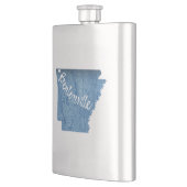 Bentonville Arkansas Wood Grain Flachmann (Links)