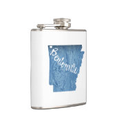 Bentonville Arkansas Wood Grain Flachmann (Rechts)