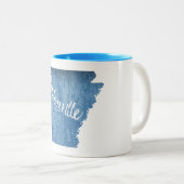 Bentonville Arkansas Wood Grain Zweifarbige Tasse (VorderseiteRechts)