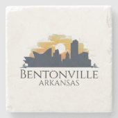 Bentonville-Skyline, Arkansas Steinuntersetzer (Vorderseite)