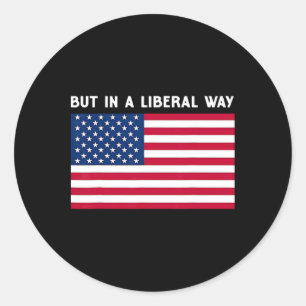 Benutze Amerika auf liberale Weise 4. Juli Feminis Runder Aufkleber