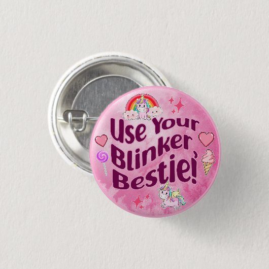Benutze deinen Blinker, Bestie! BESTE FREUNDIN Bes Button (Vorne & Hinten)