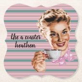 Benutze eine Untersetzer-Heide. Untersetzer (Vorderseite)