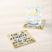 Benutze einen Untersetzer, oder ich werde dich ins Rechteckiger Pappuntersetzer (Vor Ort)