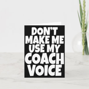 Benutze nicht meine Coach-Stimme Lead Mentor Coach Karte