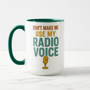 Benutze nicht meine Radiostimme Lustiger Moderator Tasse