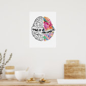 Benutzen oder verlieren Sie es - Funny Brain Poster (Küche)