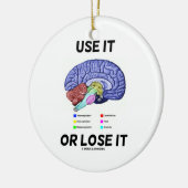 Benutzen oder verlieren Sie es (Gehirnanatomie-Spa Keramik Ornament (Links)