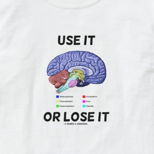 Benutzen oder verlieren Sie es (Gehirnanatomie-Spa T-Shirt