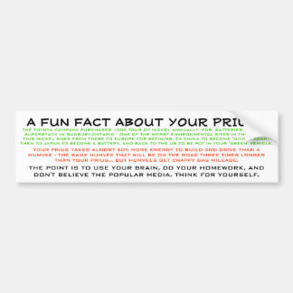 BENUTZEN SIE DAS GEHIRN 1 - PRIUS AUTOAUFKLEBER