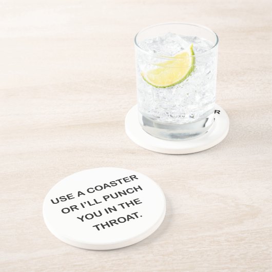 BENUTZEN Sie EINEN UNTERSETZER, ODER ich LOCHE SIE Getränkeuntersetzer (Seite)