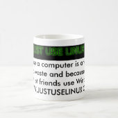 Benutzen Sie einfach Linux weil… Kaffeetasse (Mittel)