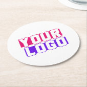 Benutzen Sie Ihr eigenes Logo Runder Pappuntersetzer (Angewinkelt)