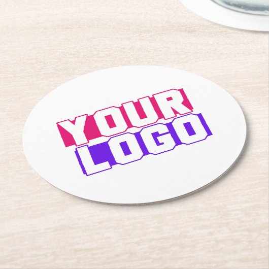 Benutzen Sie Ihr eigenes Logo Runder Pappuntersetzer (Angewinkelt)