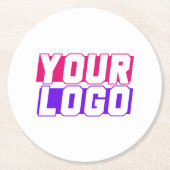 Benutzen Sie Ihr eigenes Logo Runder Pappuntersetzer (Vorderseite)