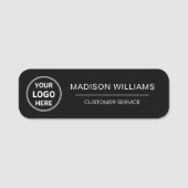 Benutzer mit benutzerdefinierten Logos Magnetschwa Namensschild (Vorderseite)