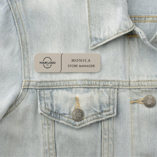 Benutzer mit individuellem Logo Magnetsicherheitst Namensschild (Beispiel)