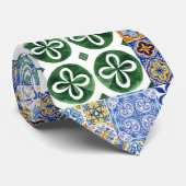 Benutzer Neck Tie Portugiesische Fliesen Krawatte (Gerollt)