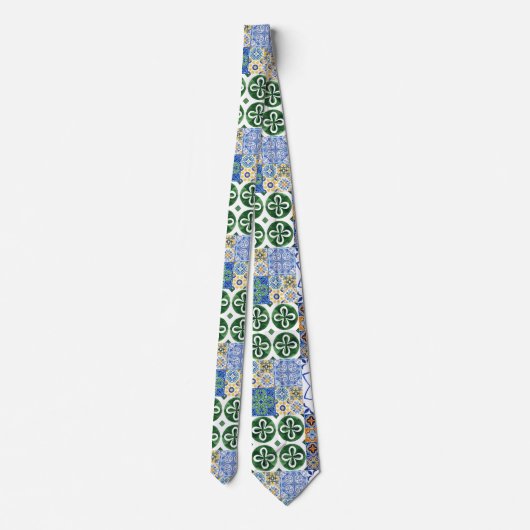 Benutzer Neck Tie Portugiesische Fliesen Krawatte (Rückseite)