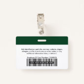 Benutzerarbeitnehmer | Name des Foto-Bar oder des Ausweis (Rückseite mit Klammer)