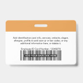 Benutzerarbeitnehmer | Name des Foto-Bar oder des  Ausweis (Rückseite)