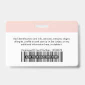 Benutzerarbeitnehmer | Name des Foto-Bar oder des  Ausweis (Rückseite)