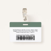 Benutzerarbeitnehmer | Name des Foto-Bar oder des Ausweis (Rückseite mit Klammer)