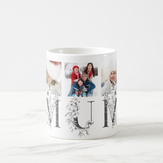 BenutzerBest | MIN | Jedes florale Multi-Foto Kaffeetasse (Mittel)