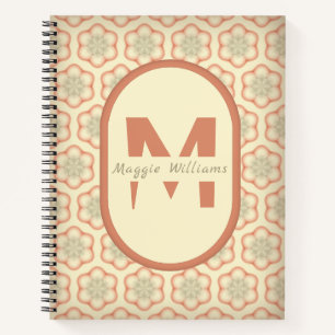 Benutzerdefinbares modernes Retro-Monogramm-Notizb Notizblock