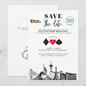 BENUTZERDEFINED SAVE THE DATE EINLADUNG (Vorne/Hinten)