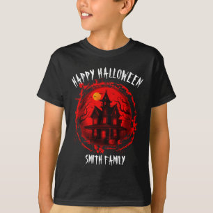 BENUTZERDEFINEDES HALLOWEEN SPUKHAUS FAMILIENFEIER T-Shirt