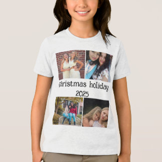 BENUTZERDEFINEDES WEIHNACHTSFEIERTAG 4 FOTO-COLLAG Tri-Blend SHIRT