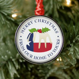 Benutzerdefineter TEXAS WEIHNACHTSPUDDING Freunde Ornament Aus Metall