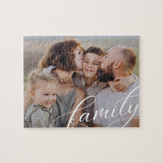 Benutzerdefinetes Familienfoto-Skript Puzzle
