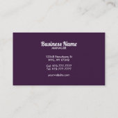 Benutzerdefinierbare Acai Bowls-Visitenkarten Visitenkarte (Rückseite)