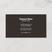 Benutzerdefinierbare Acai Bowls-Visitenkarten Visitenkarte (Rückseite)