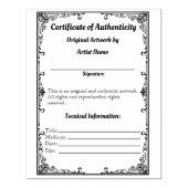 Benutzerdefinierbare Artwork-Authentifizierung Dru Gummistempel (Prägung)